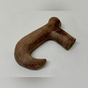 Vintage Hand Carved Wooden Cane Walking Stick Umbrella Handle